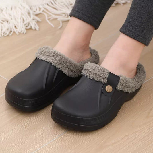 Comwarm New Home Warm Slipper Clogs Outdoor Waterproof Non-slip Cotton Slippers 46-47